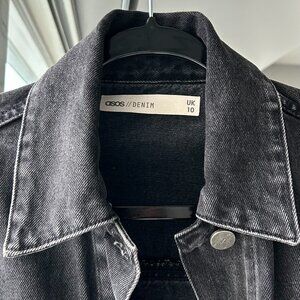 ASOS Dark Grey Jean Jacket - Baggy Fit